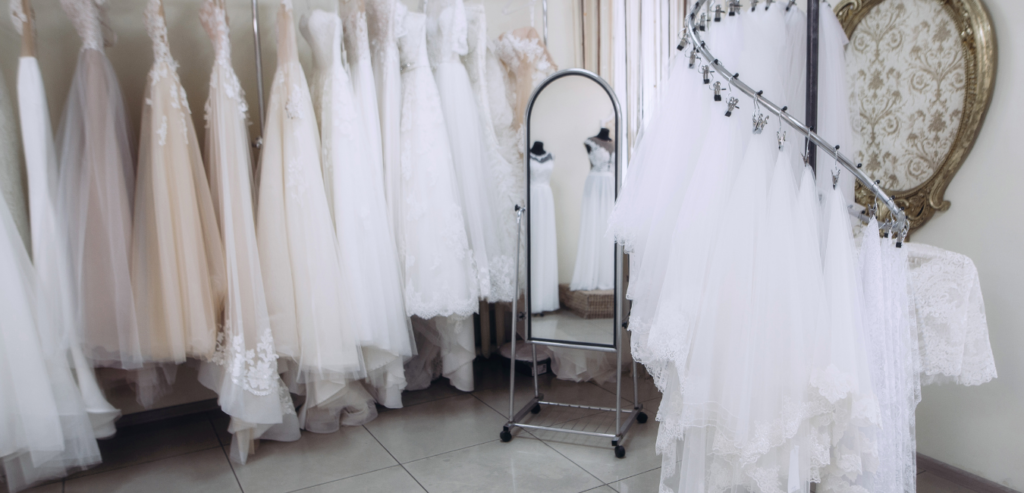 Racks of wedding dresses perfect for every body shape