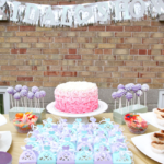 A table full of yummy food adds to the fun of a bridal shower