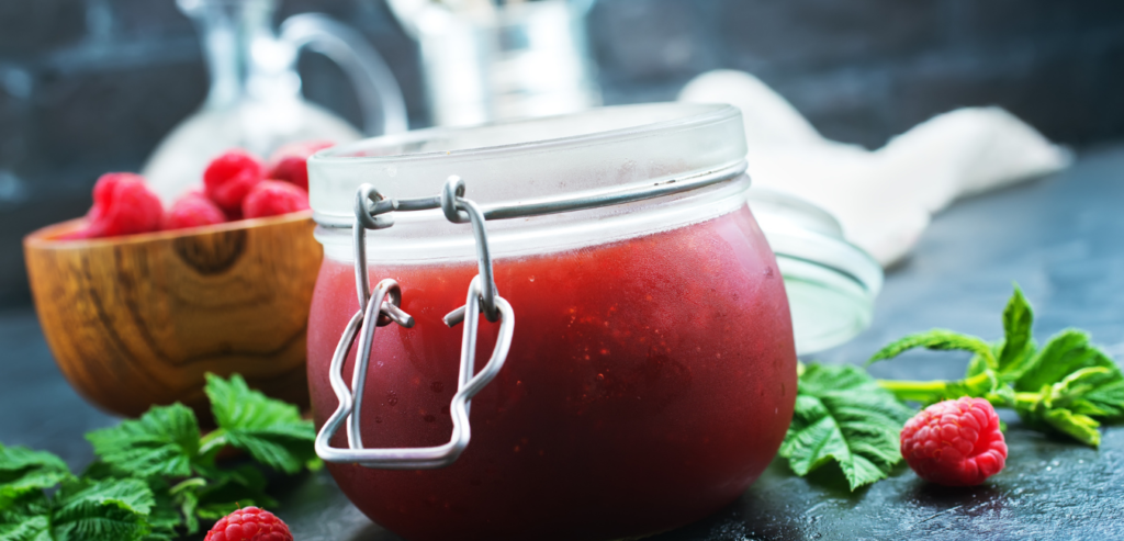Jar of homemade jam
