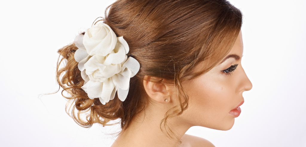 Bride's messy bun